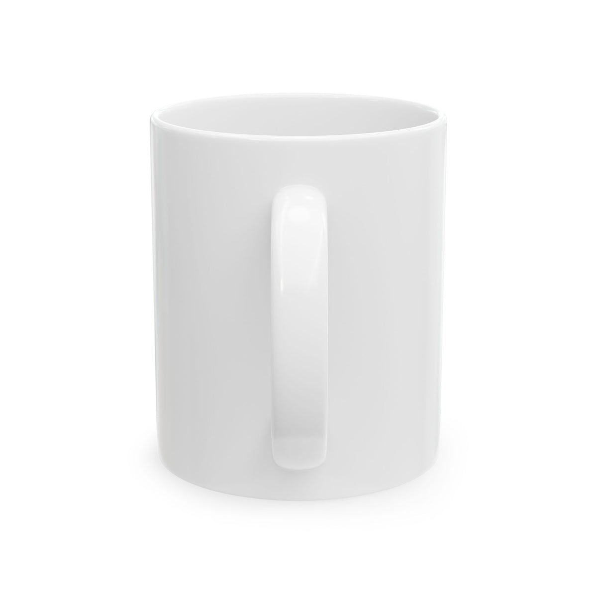 Good Morning Dummy 11 oz white ceramic coffee mug, product view 2