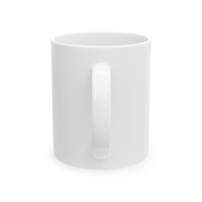 Good Morning Dummy 11 oz white ceramic coffee mug, product view 2