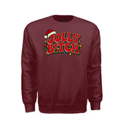 Jolly Bitch Funny Christmas Sweatshirt — view 1